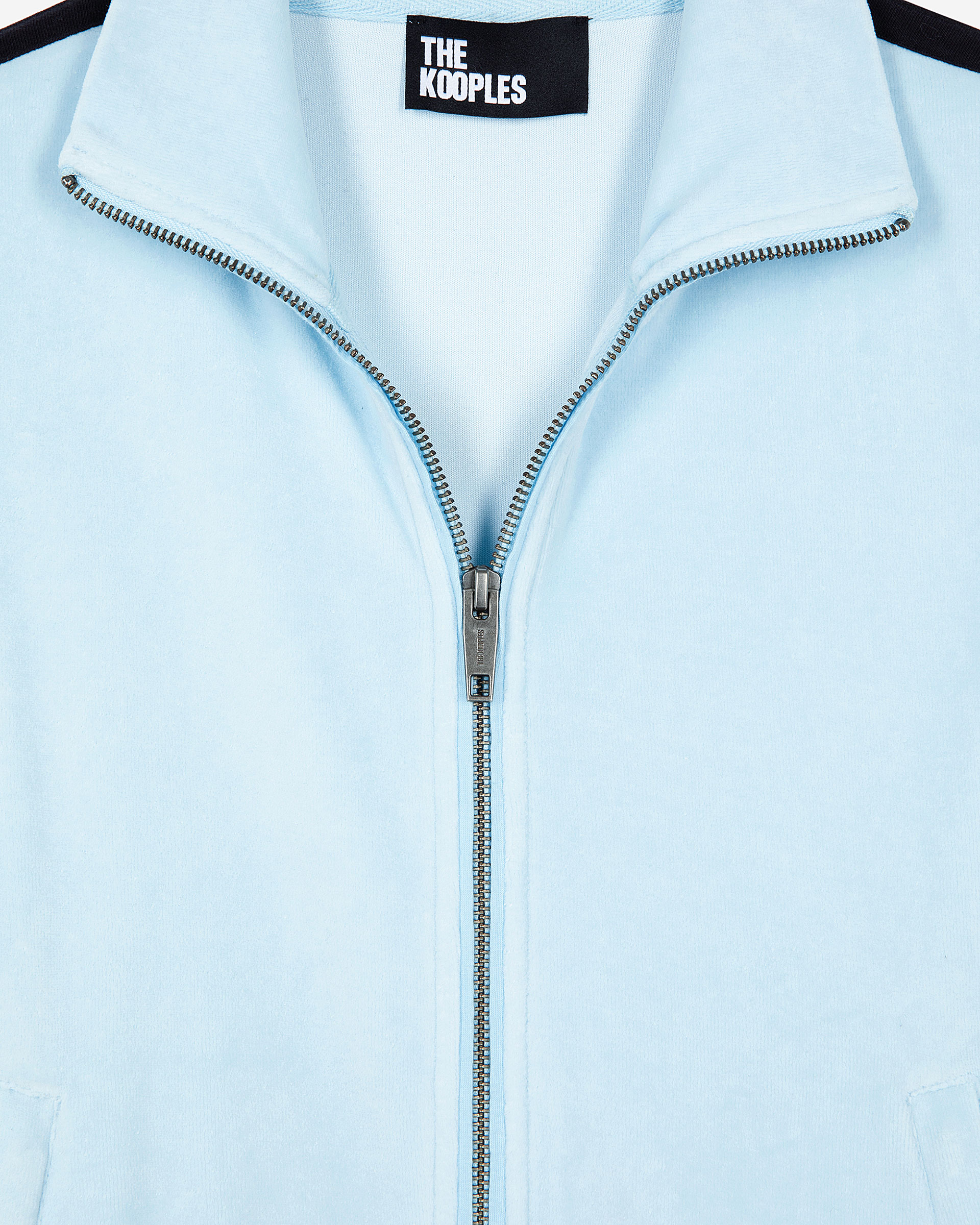 Light blue velvet sweatshirt