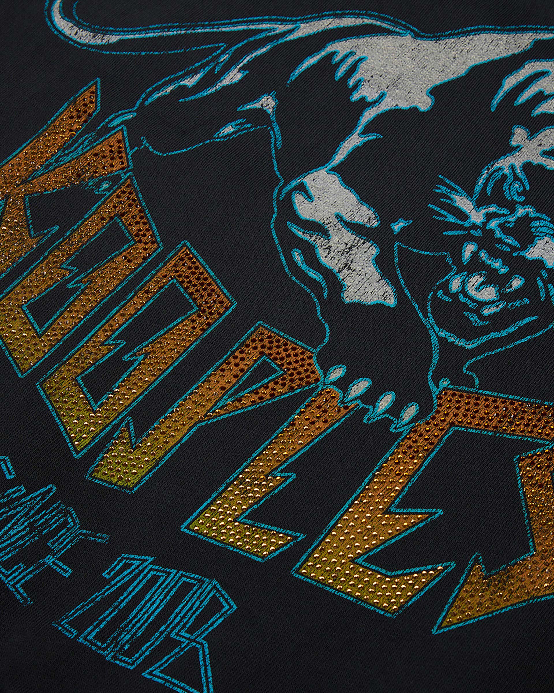 Sweatshirt with black screen printing