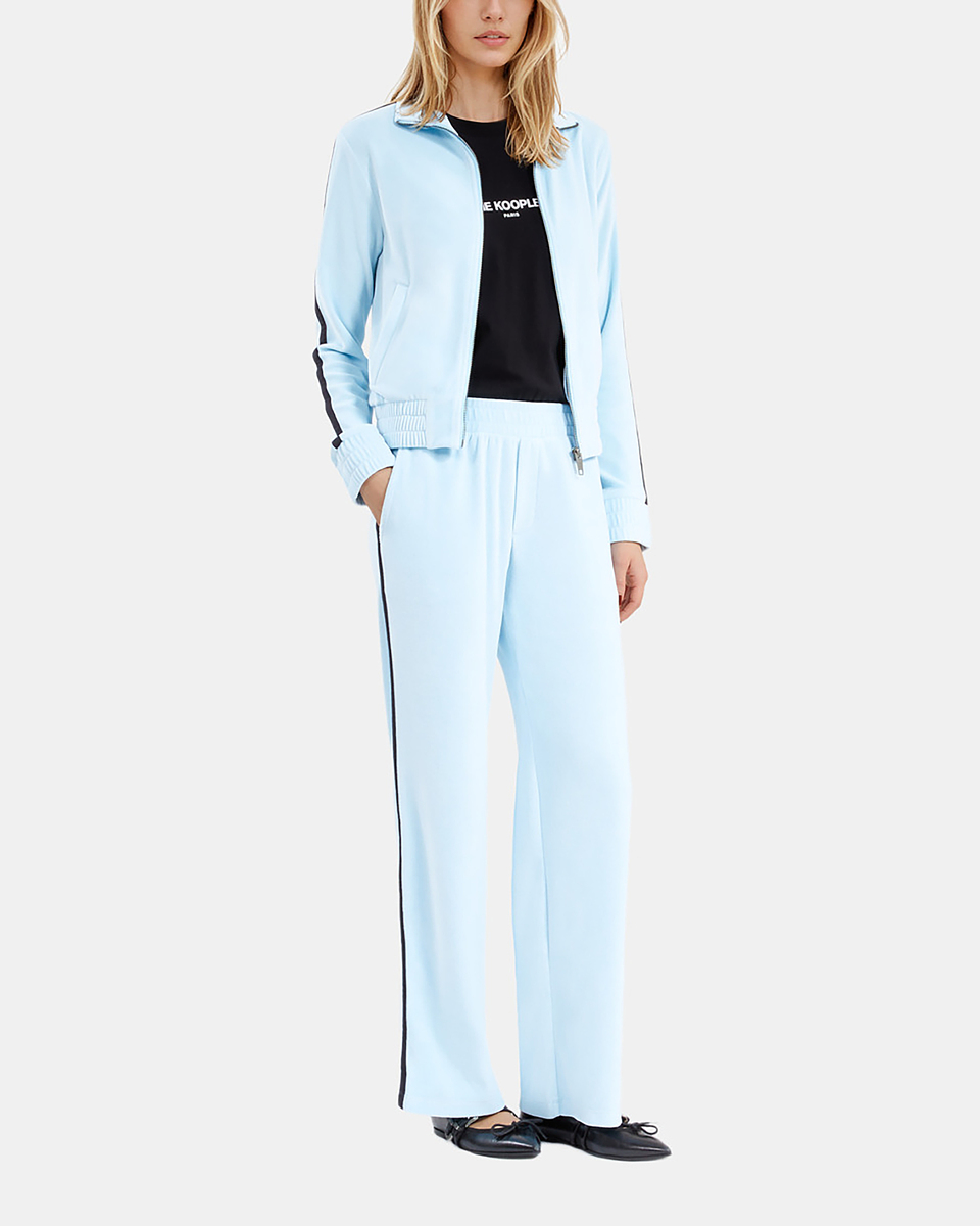 Light blue velvet sweatshirt