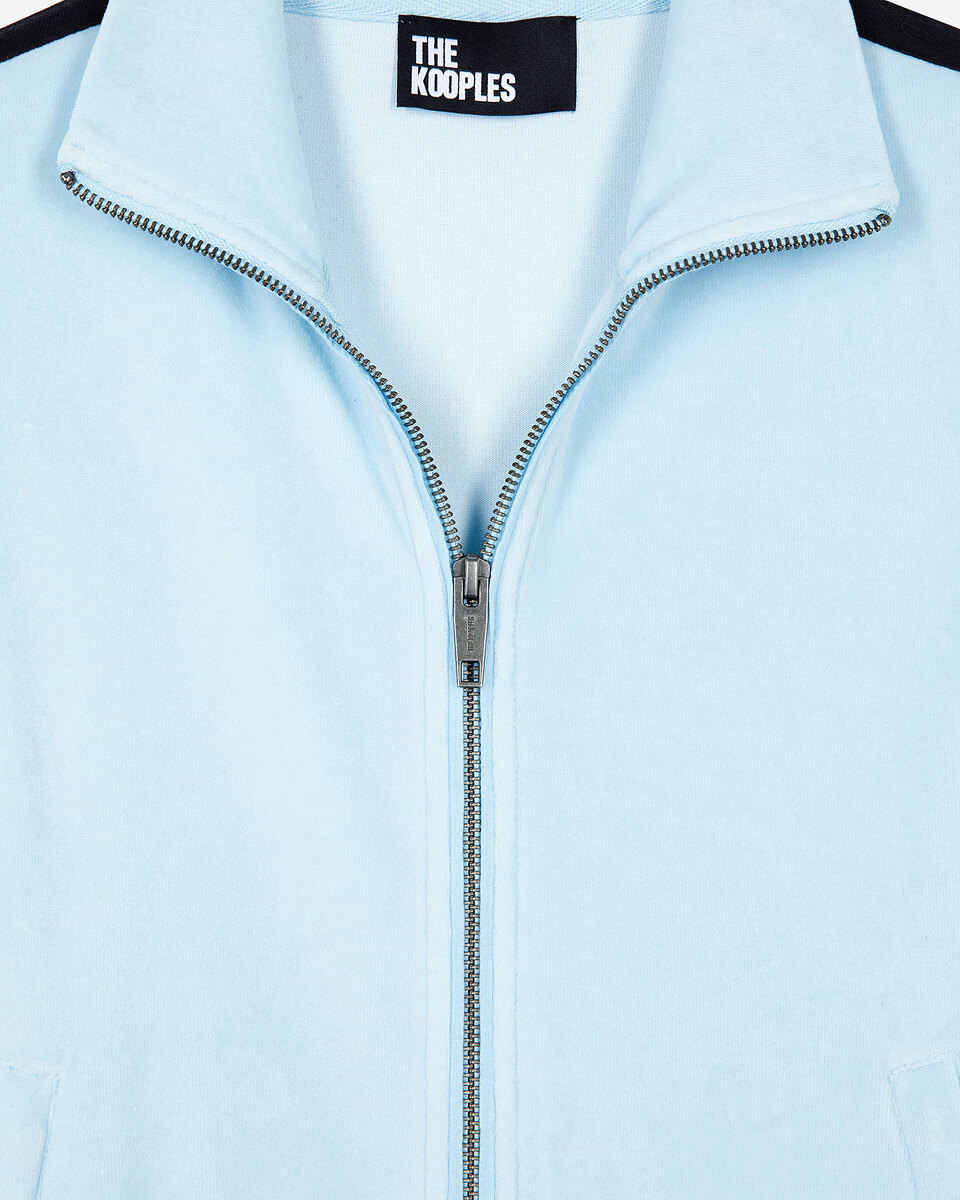 Light blue velvet sweatshirt