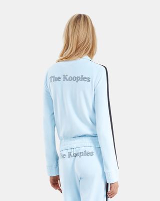 Light blue velvet sweatshirt