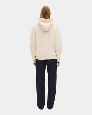Ecru hooded sweatshirt with screen print