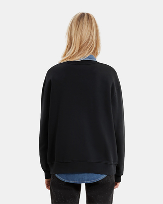 Sweatshirt with black screen printing