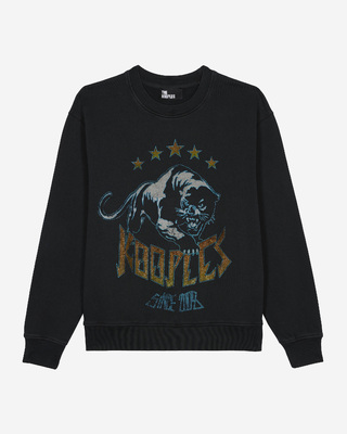 Sweatshirt with black screen printing