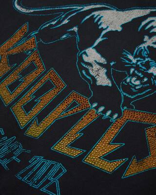 Sweatshirt with black screen printing