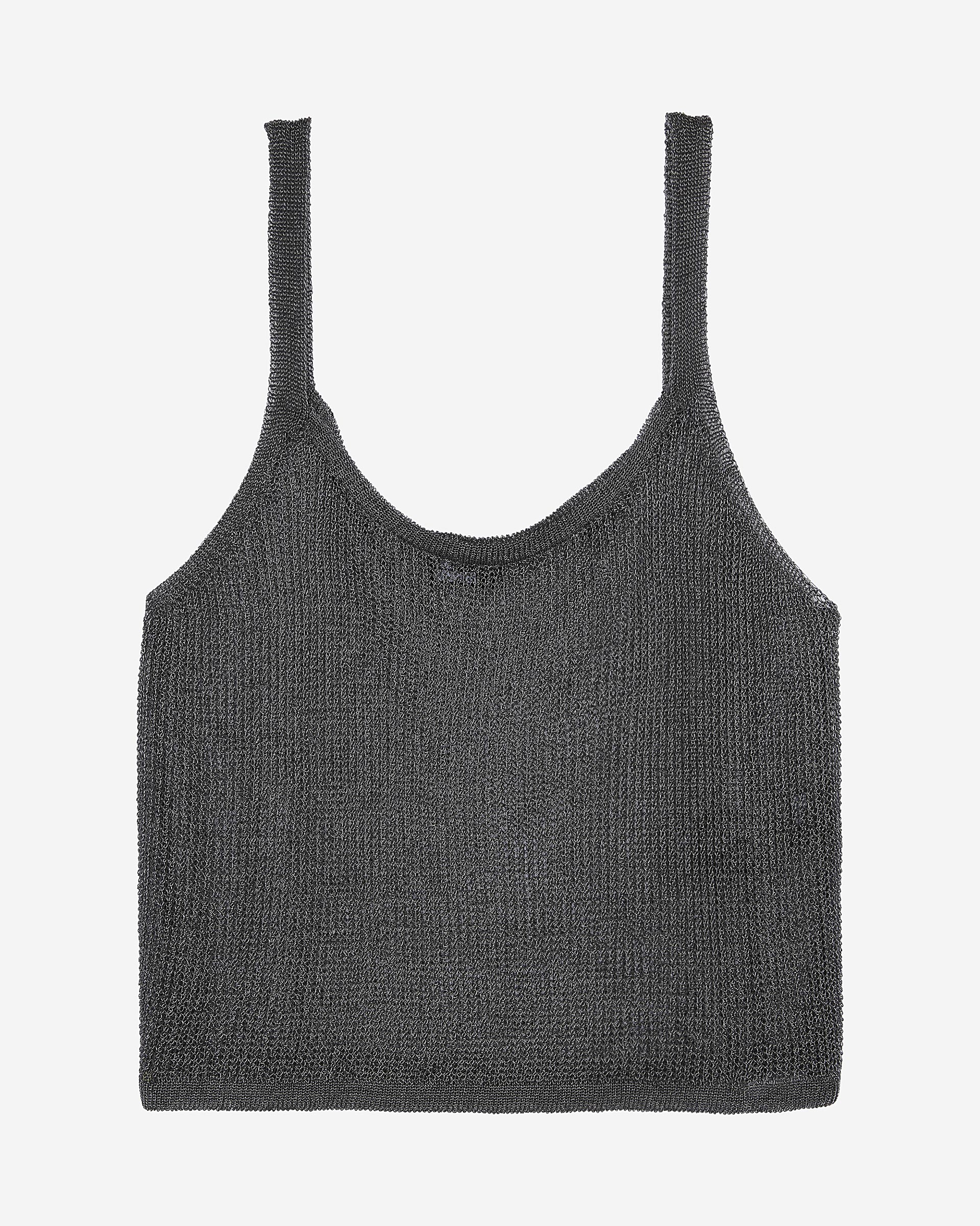 Gray chainmail effect tank top