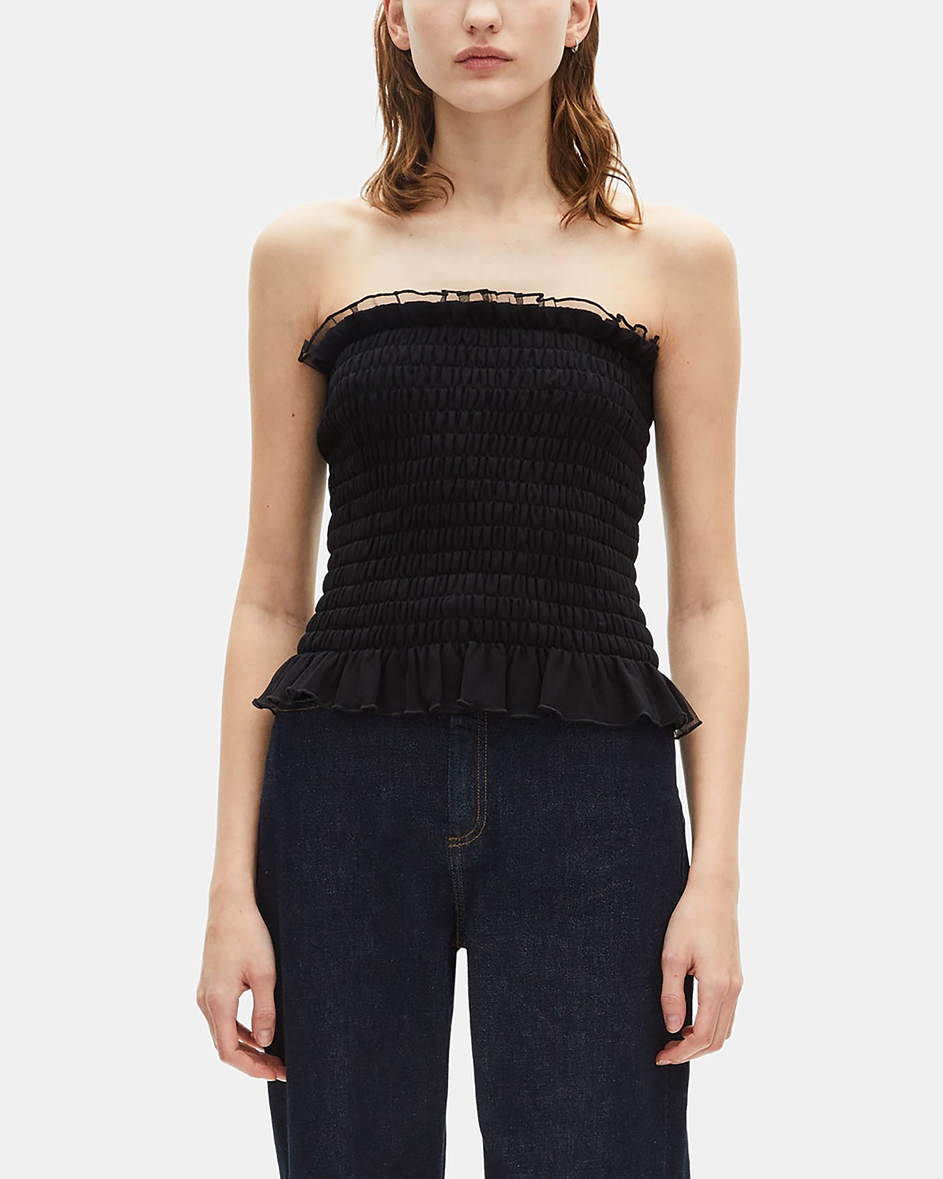 Black smoky bustier top