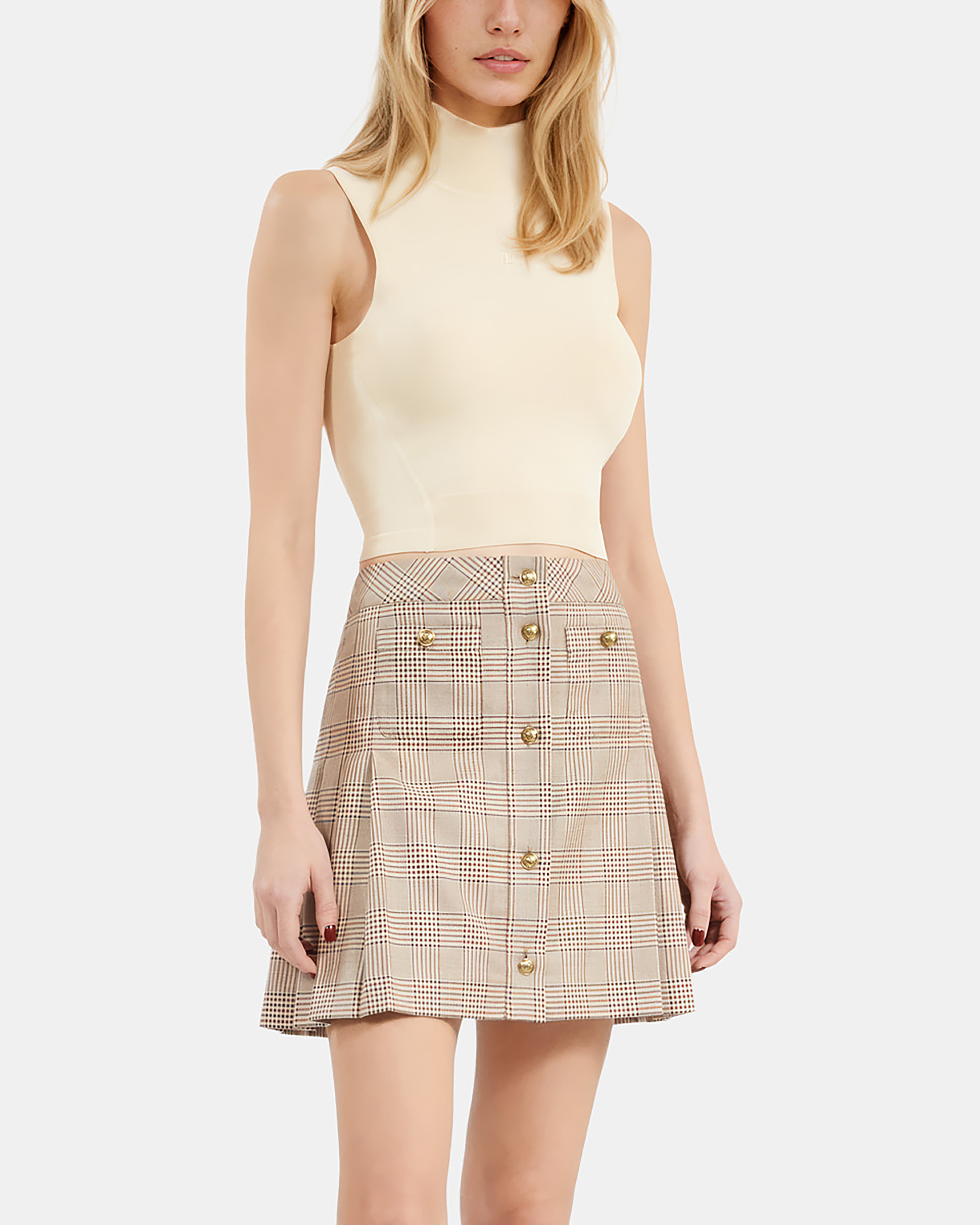 Beige knit top