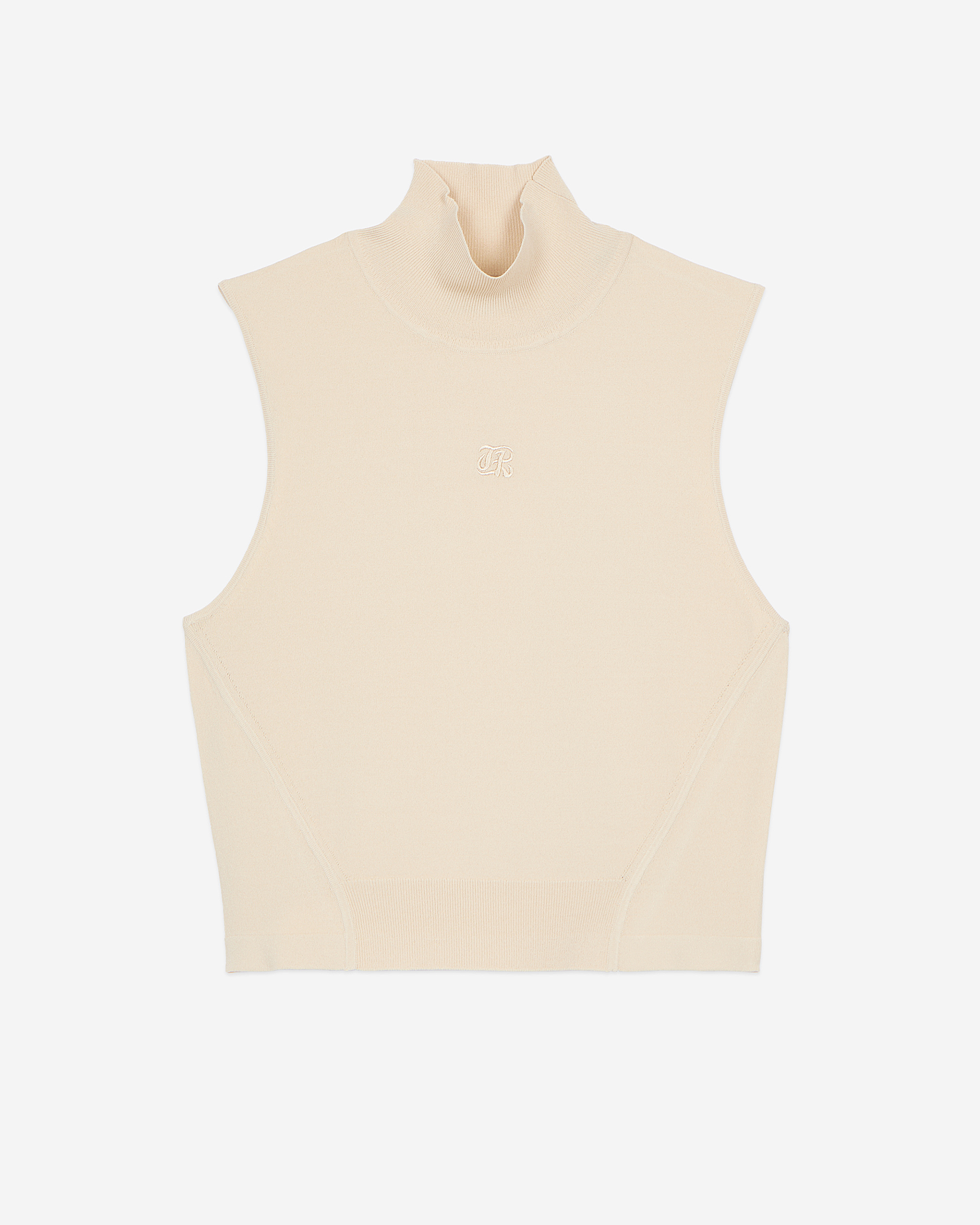 Beige knit top