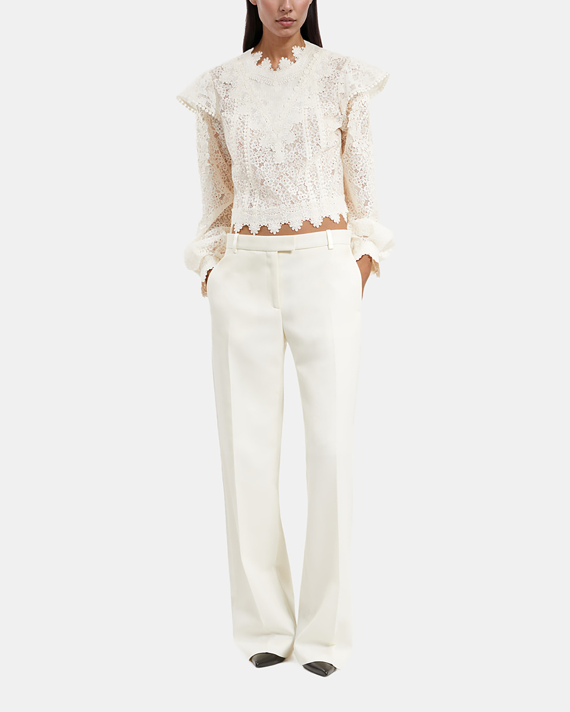 Ecru lace top