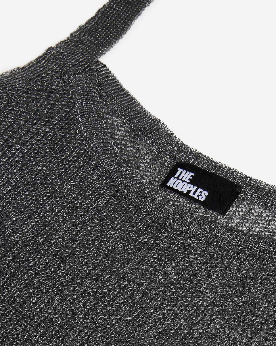 Gray chainmail effect tank top