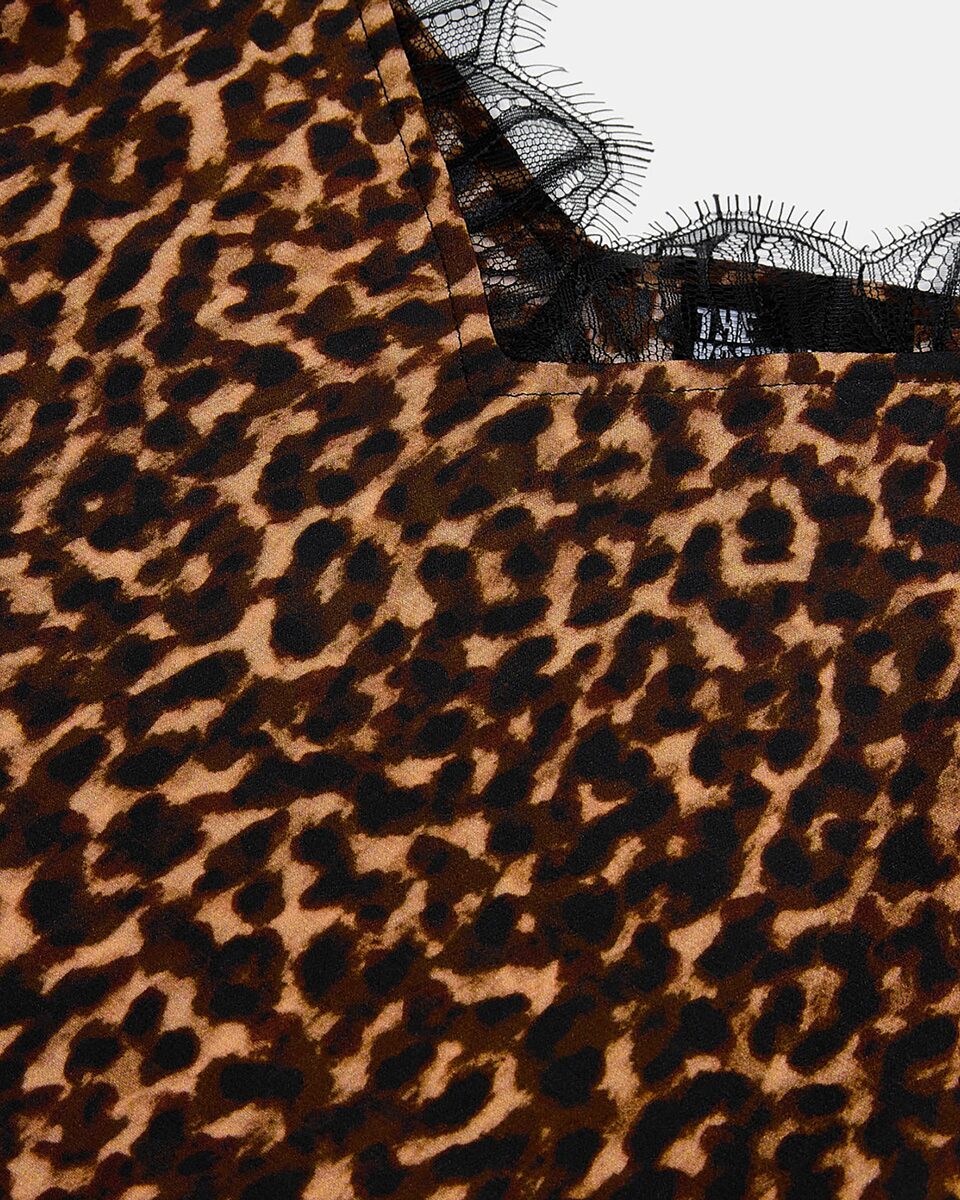 Leopard print silk camisole