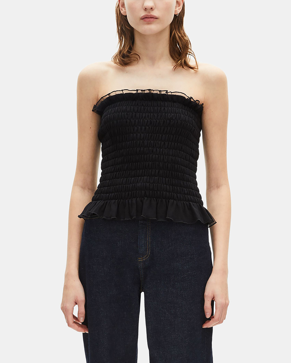 Black smoky bustier top