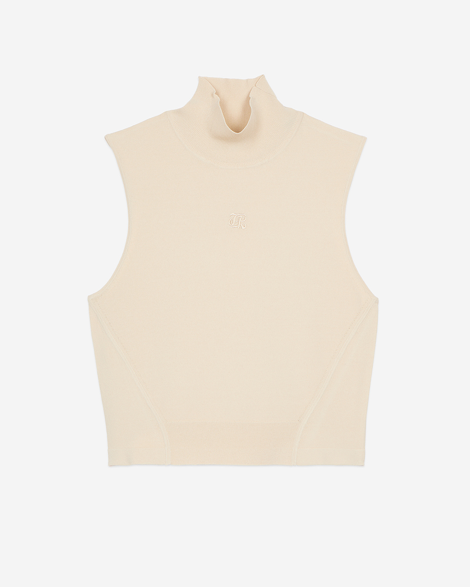 Beige knit top
