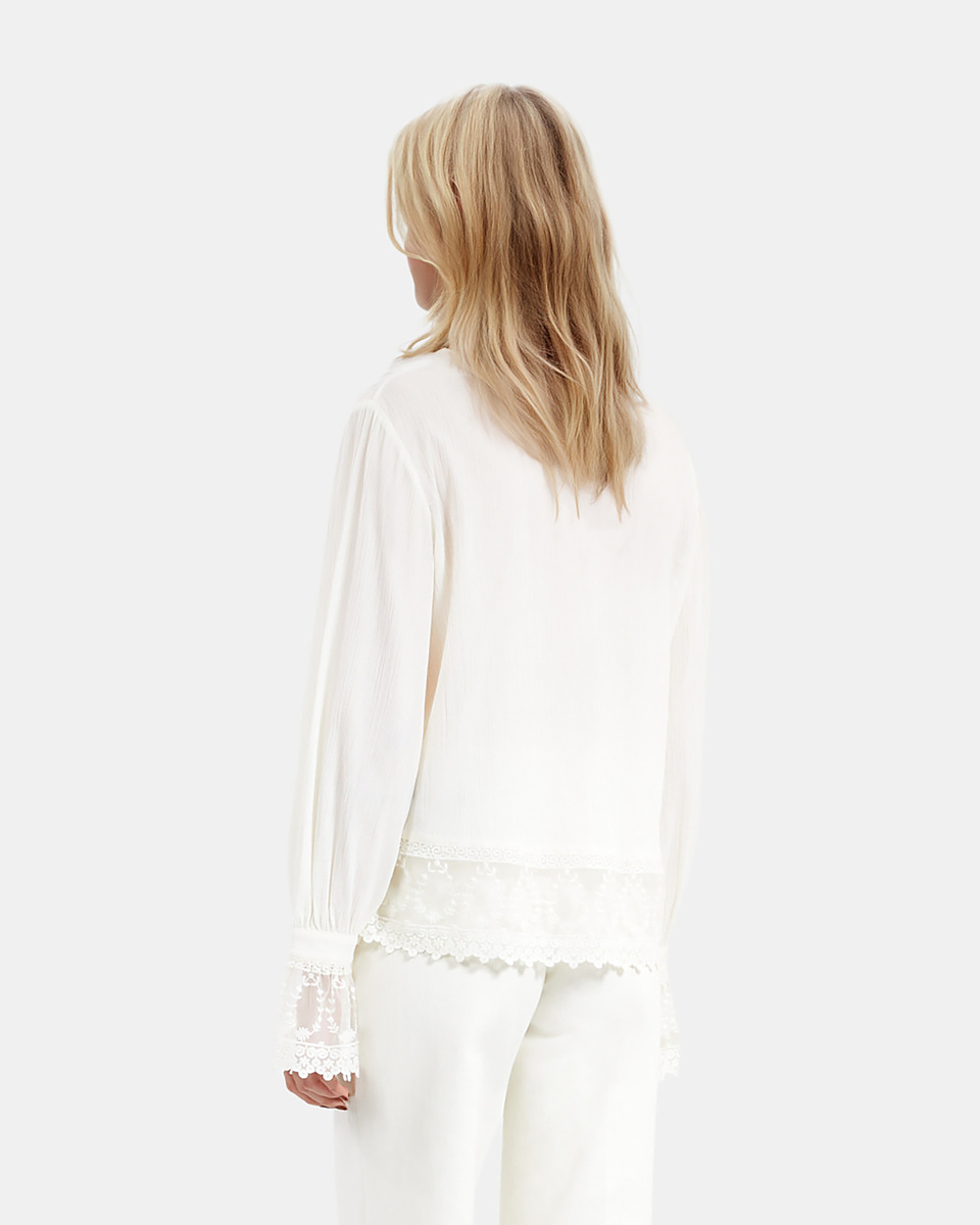 Blouse with ecru guipure