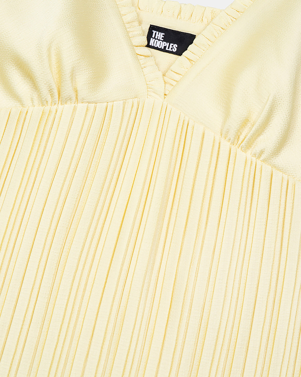 Yellow pleated camisole