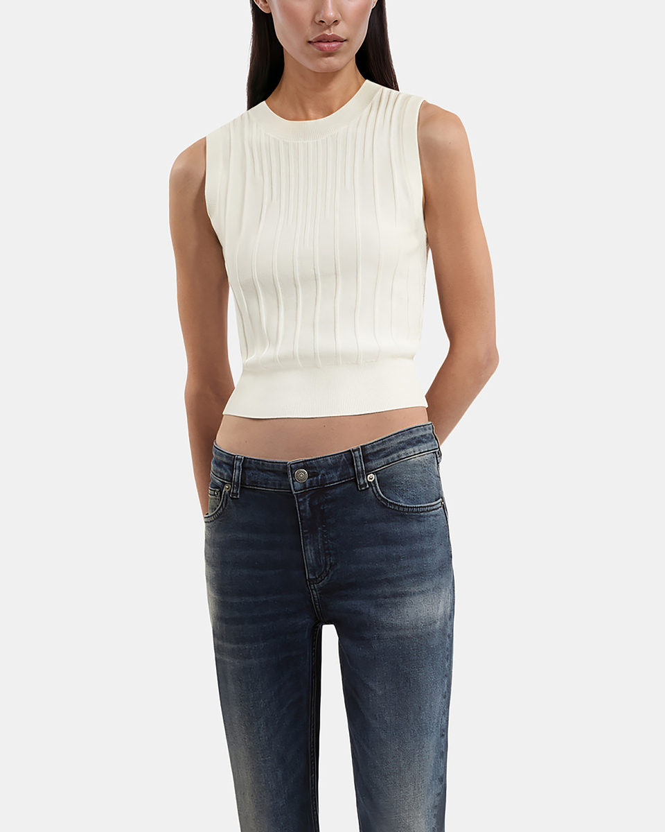 White knit top