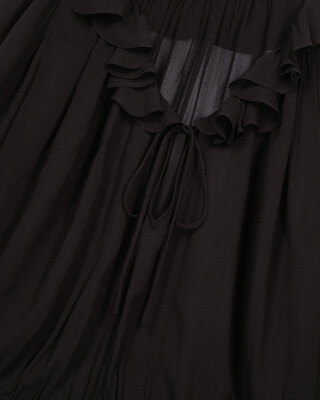 Black blouse with ruffles