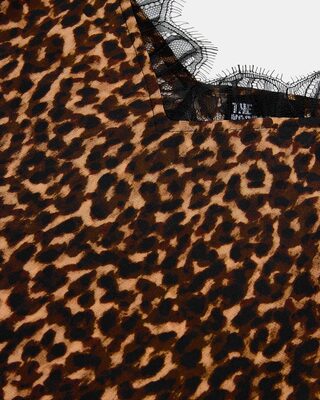 Leopard print silk camisole
