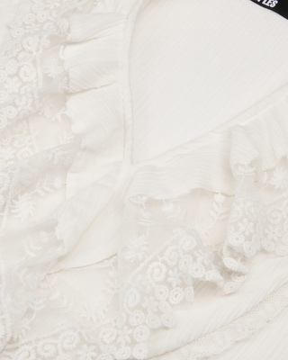 Blouse with ecru guipure