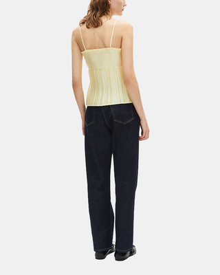 Yellow pleated camisole