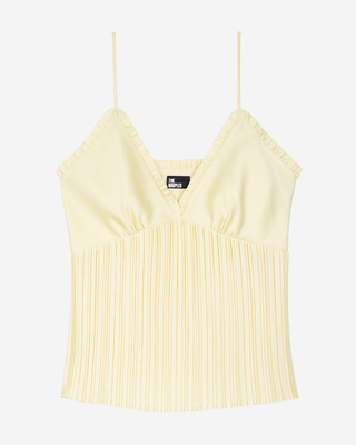 Yellow pleated camisole