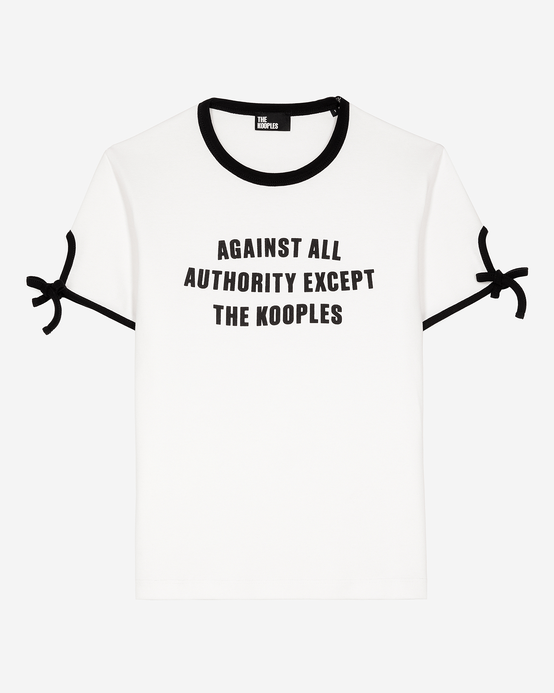 T-shirt with white screen print