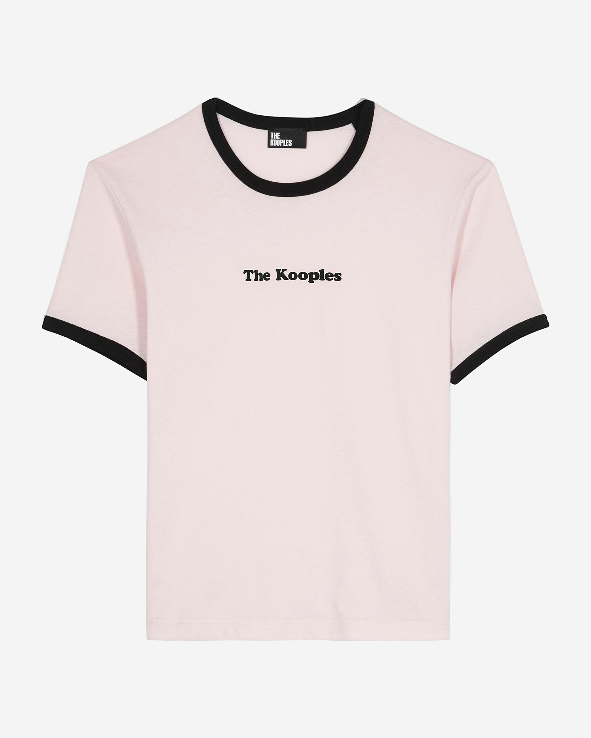 T-shirt with pale pink screen print