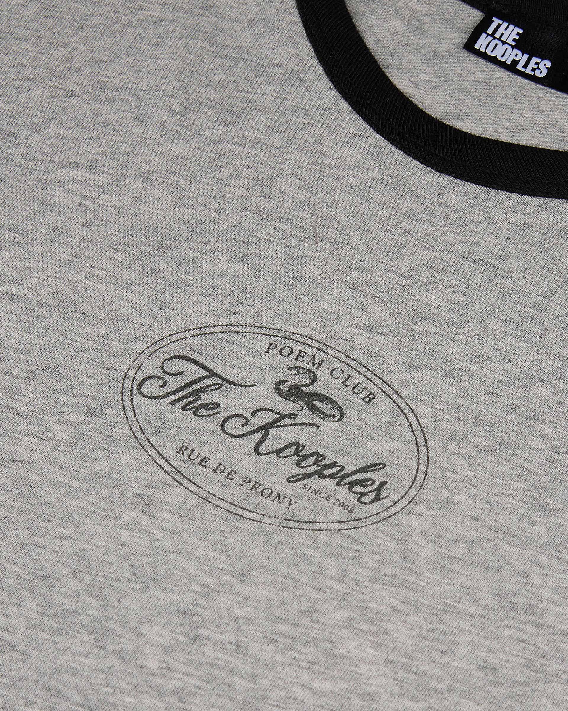 T-shirt with gray screen printing