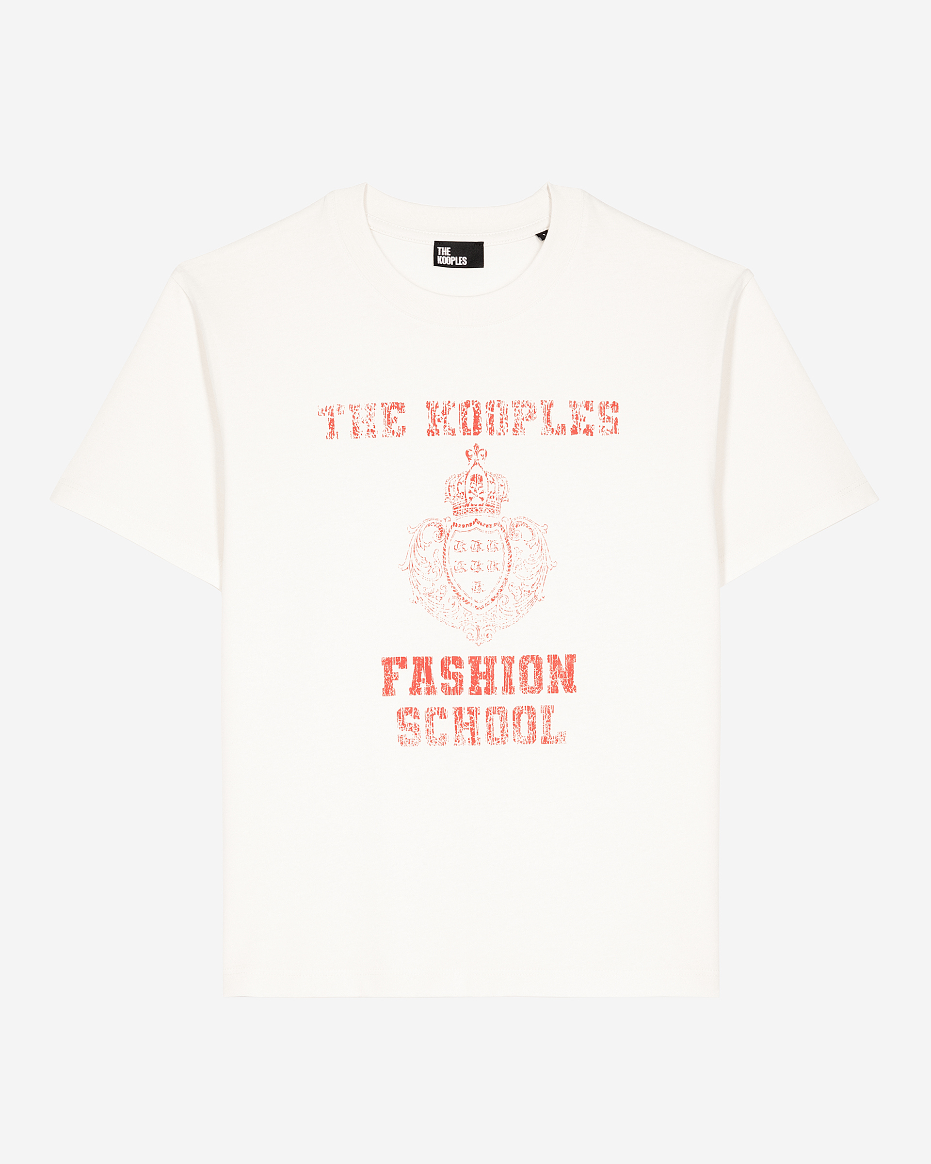 T-shirt with ecru screen print