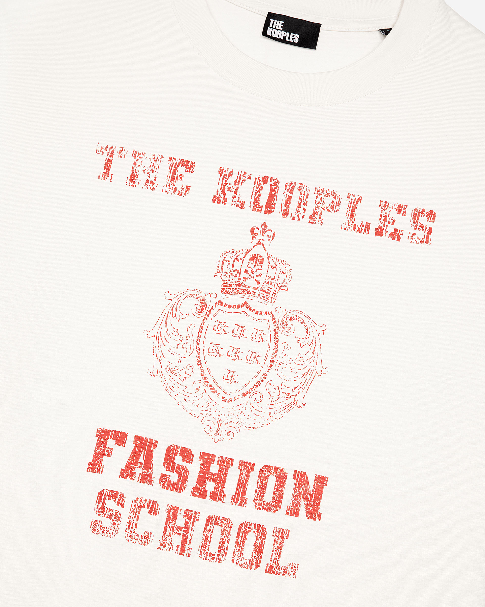 T-shirt with ecru screen print