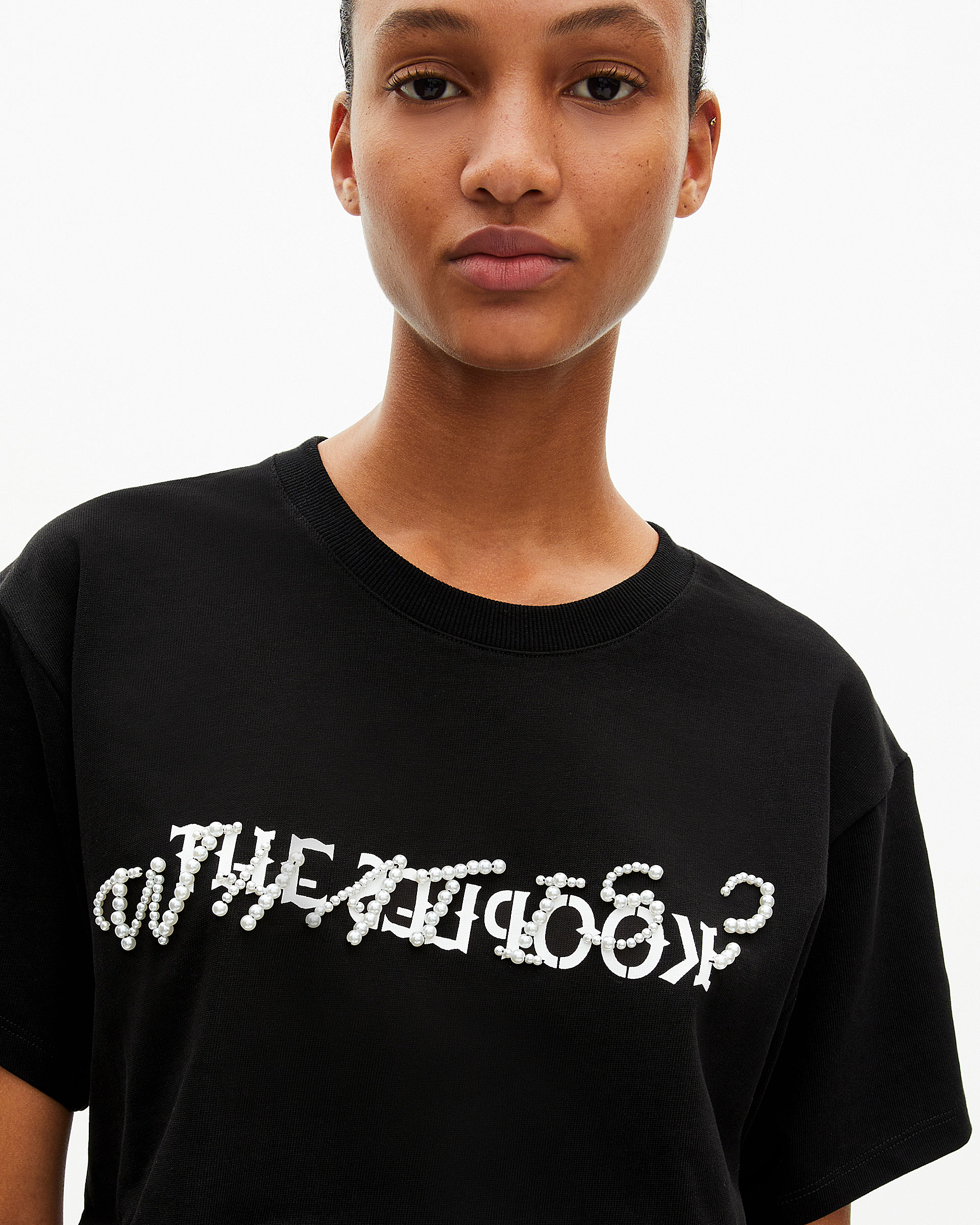 What is T-shirt with black beads