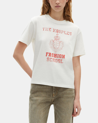 T-shirt with ecru screen print