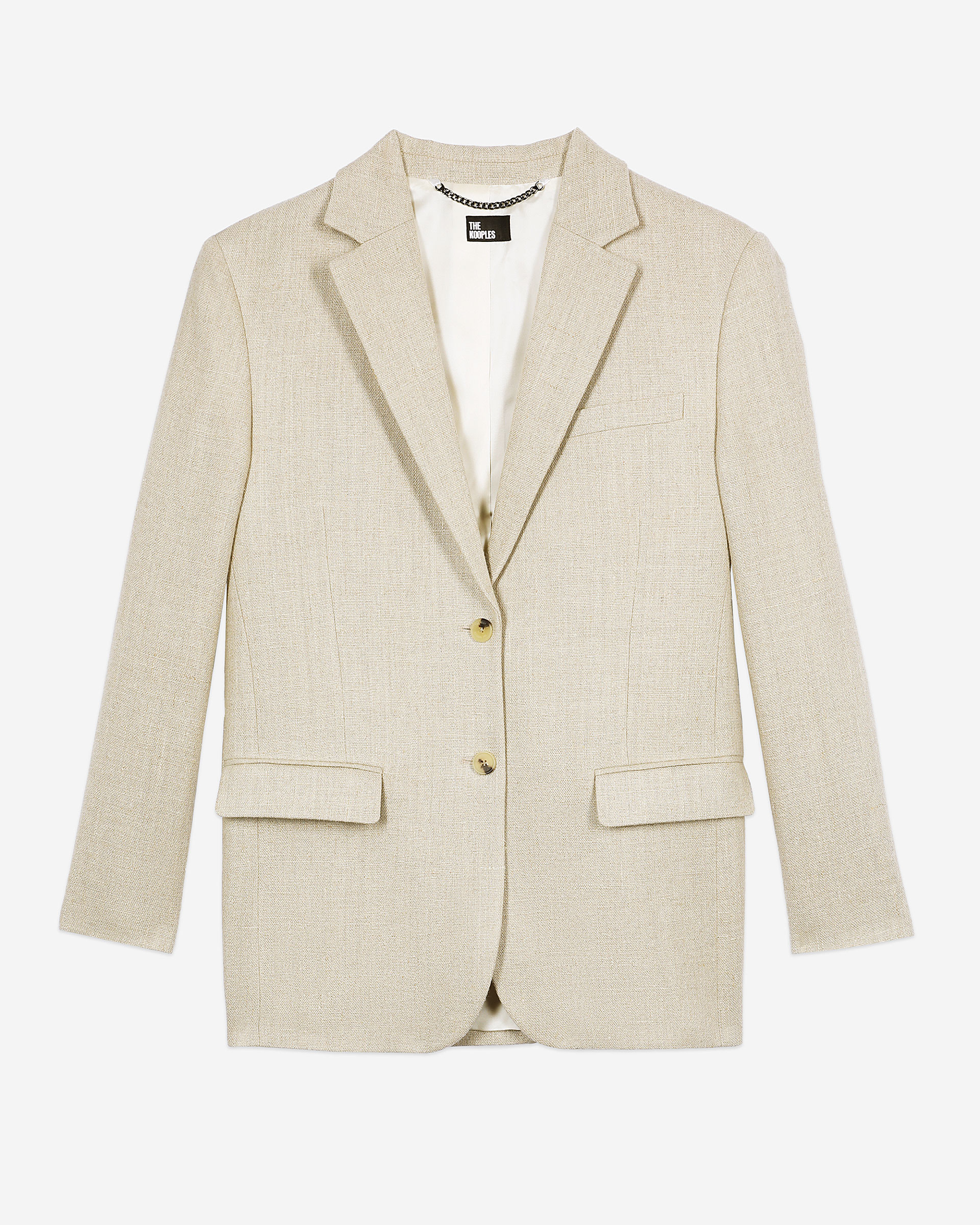 Ecru linen suit jacket