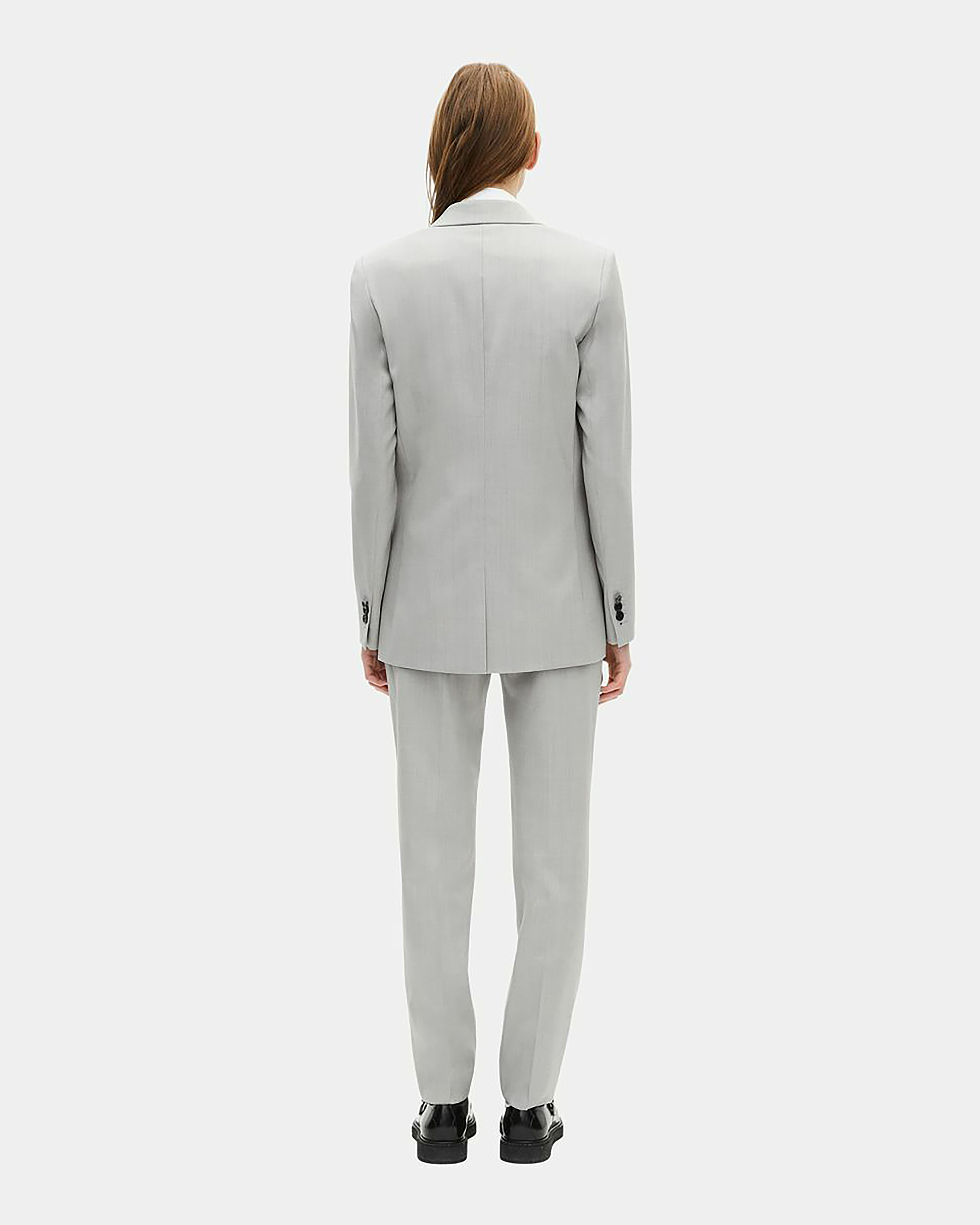 Grey single-breasted suit jacket
