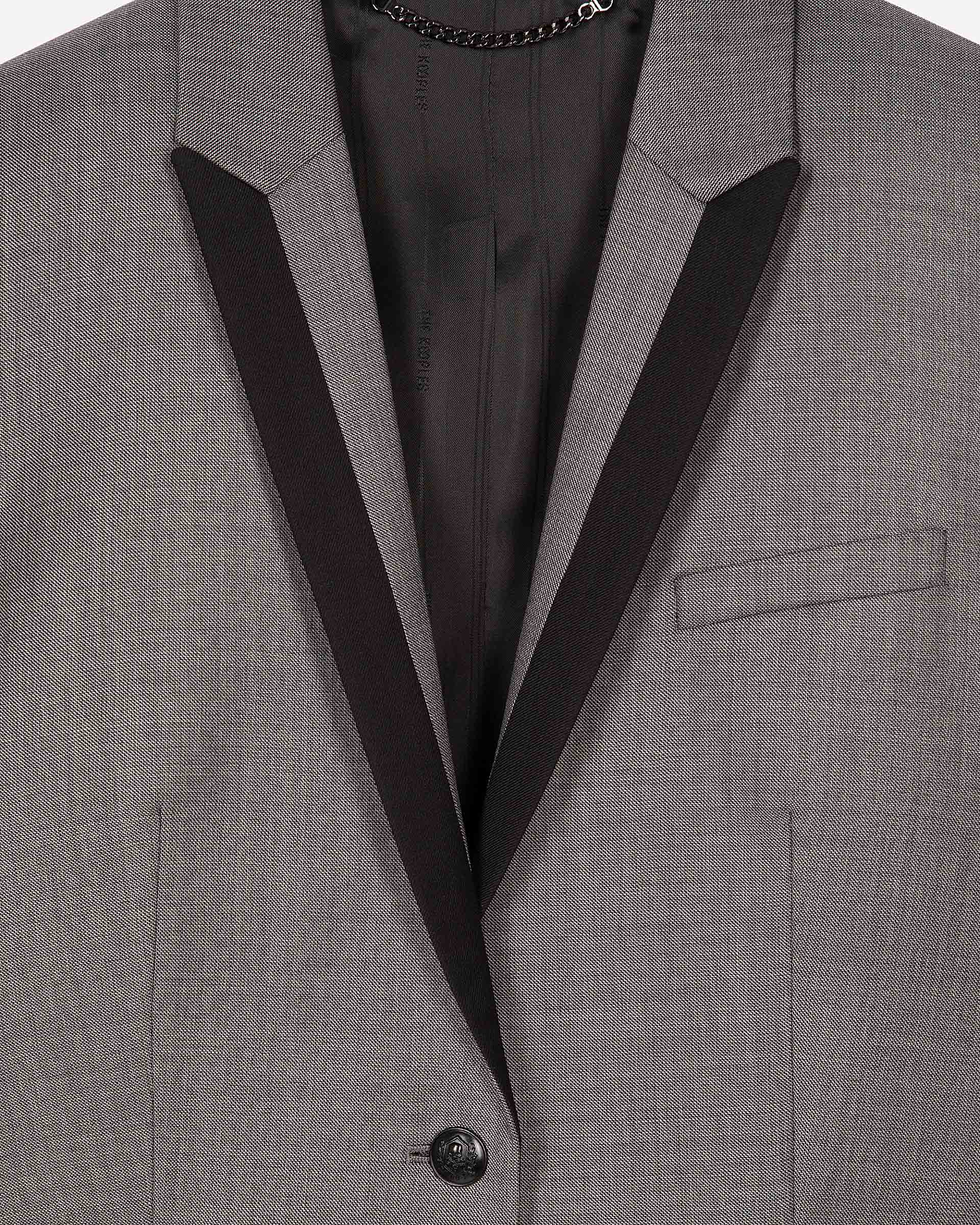 Grey straight suit jacket