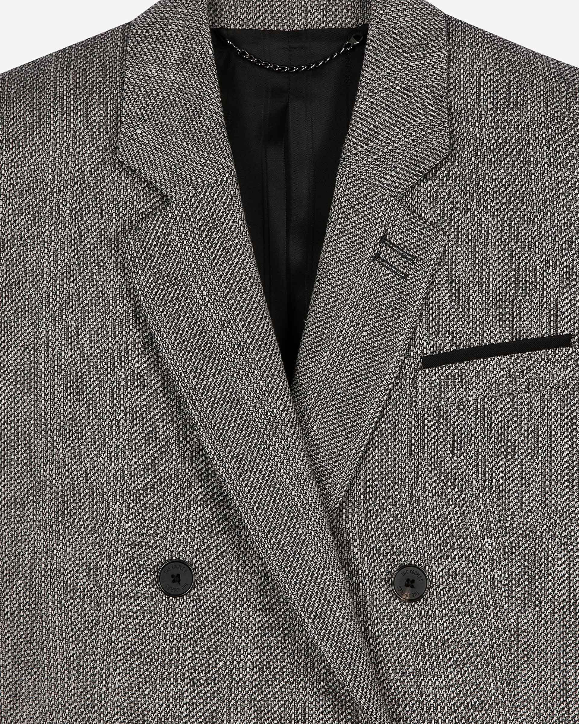 Grey wool and linen tailored jacket