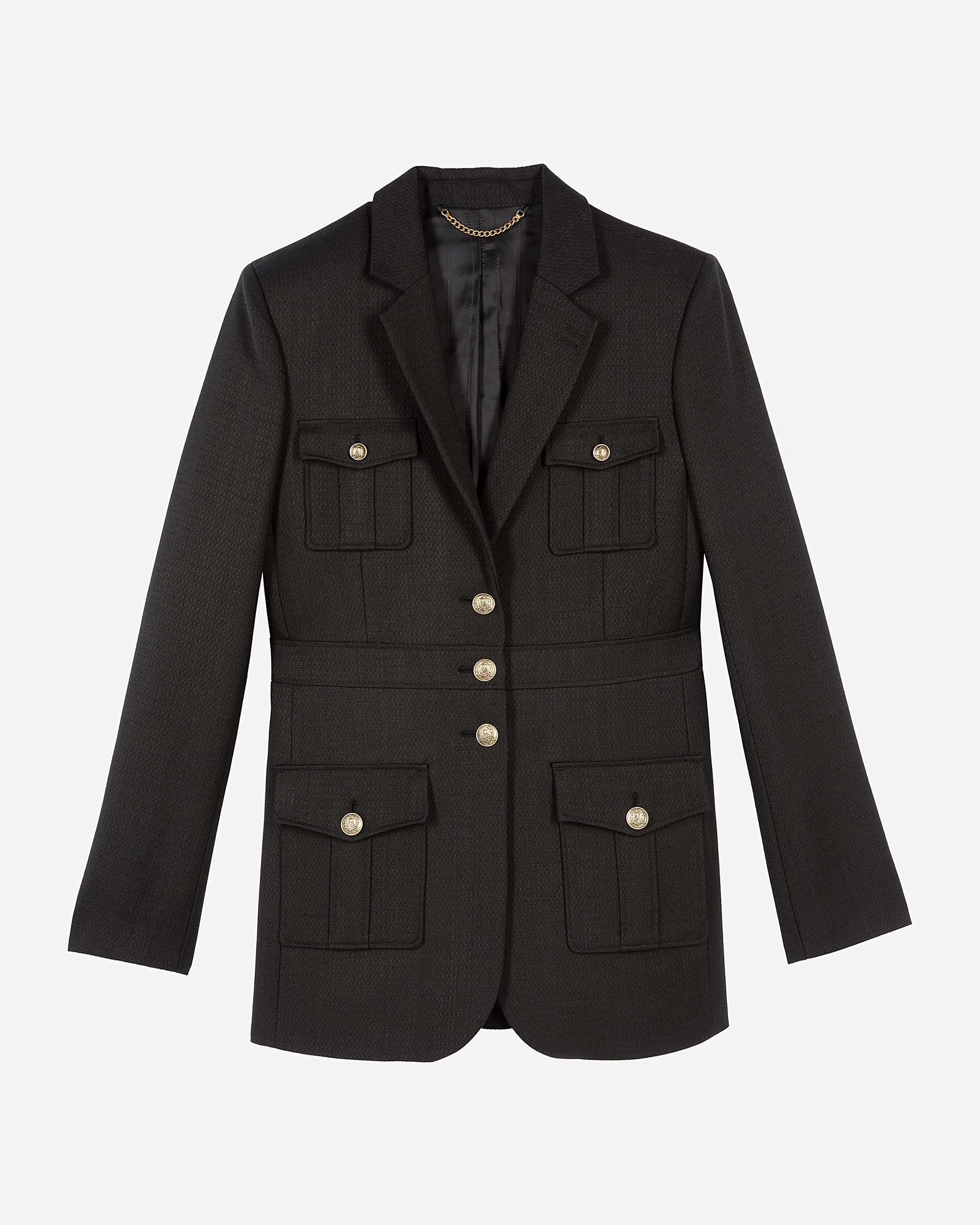 Black safari jacket