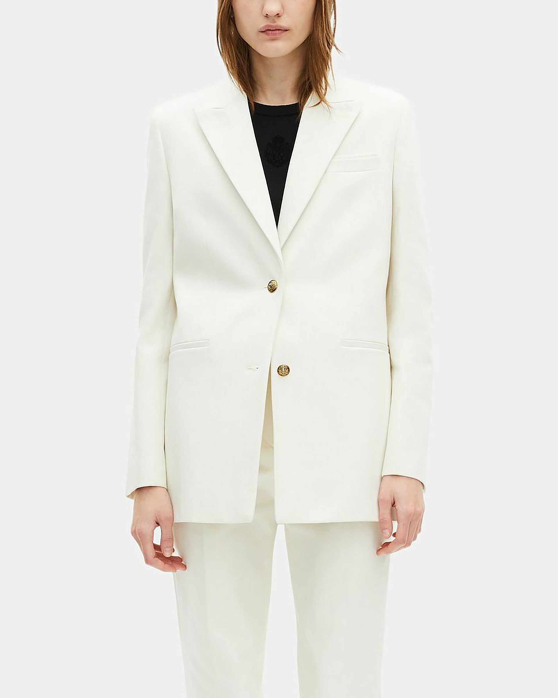 Ecru cotton tailored jacket