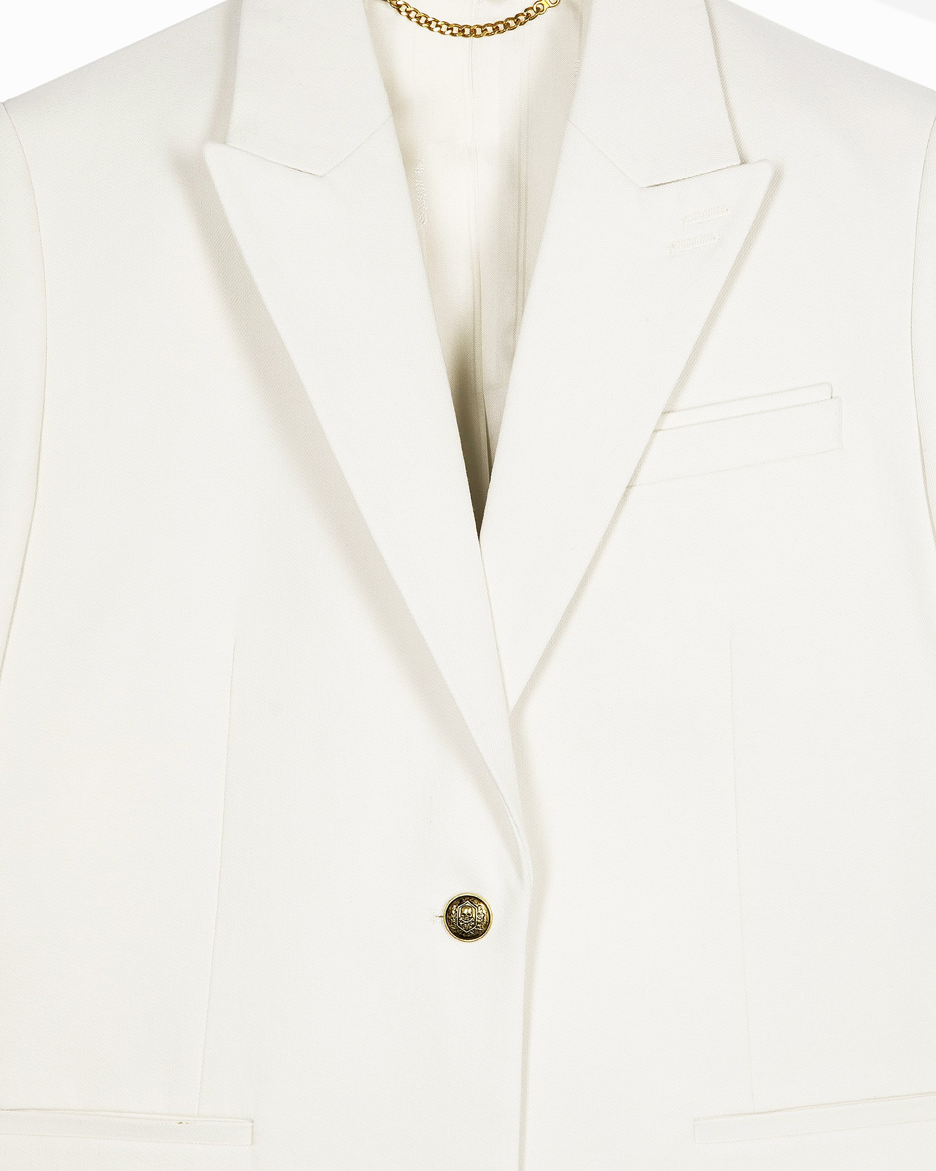 Ecru cotton tailored jacket