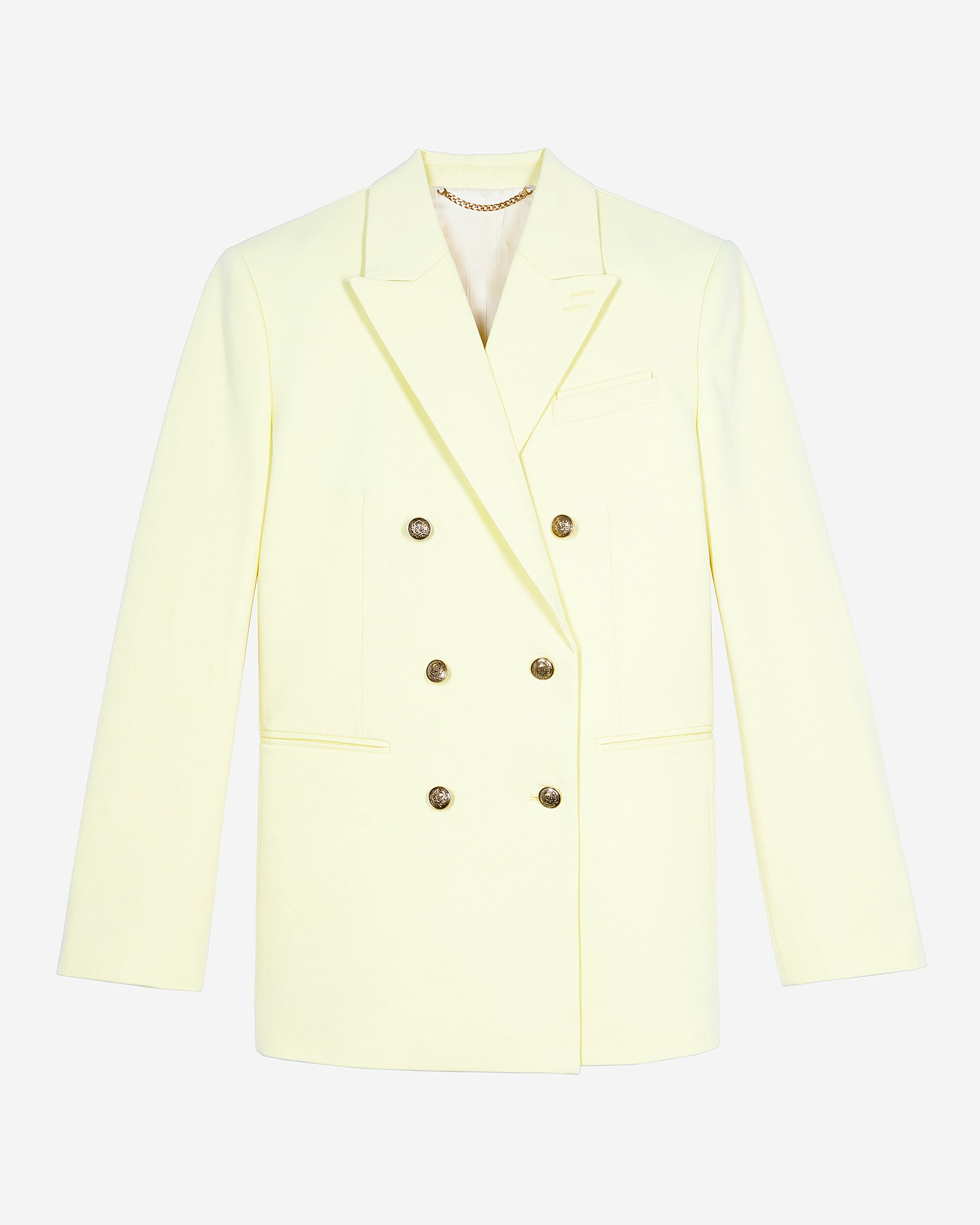 Yellow cotton suit jacket