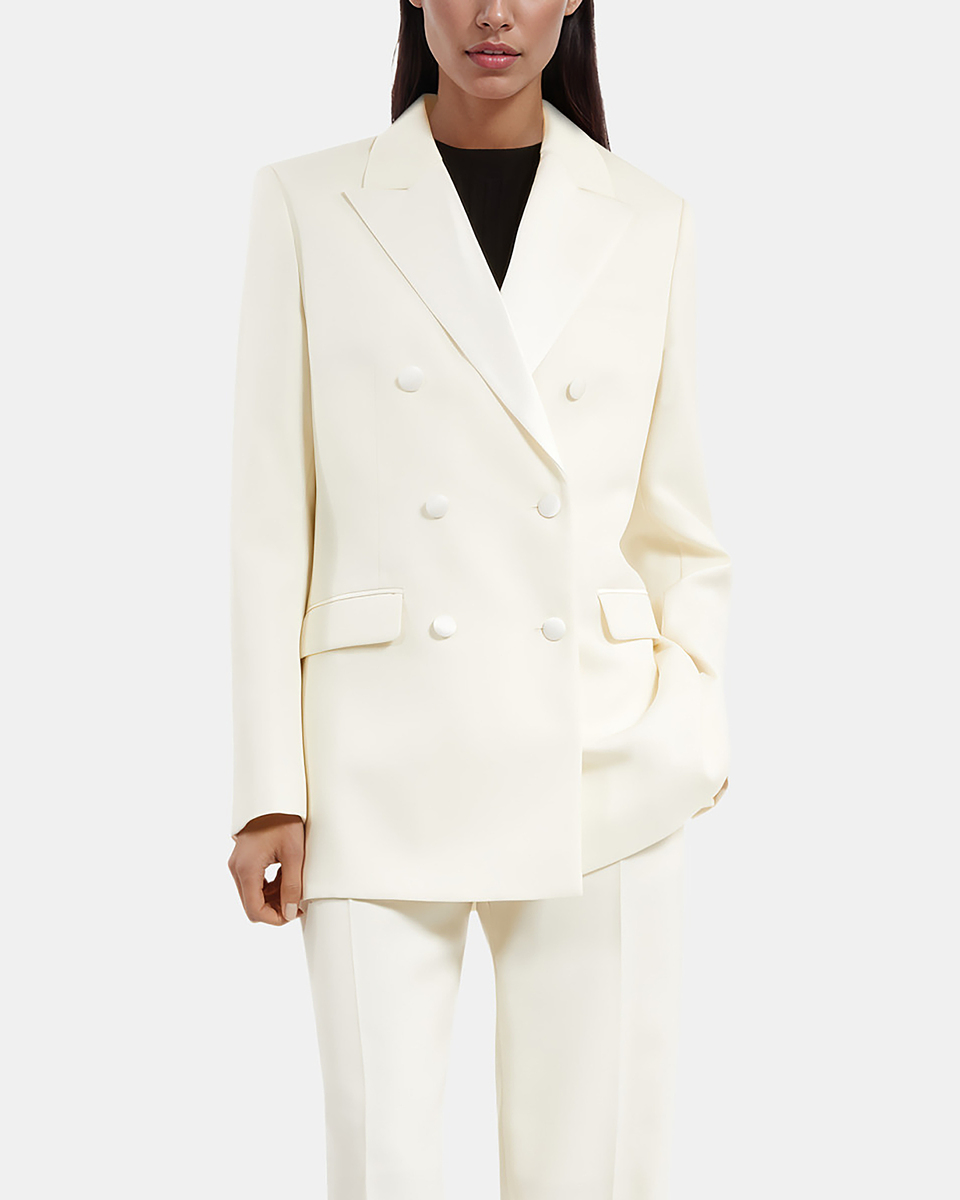 Ecru tuxedo jacket