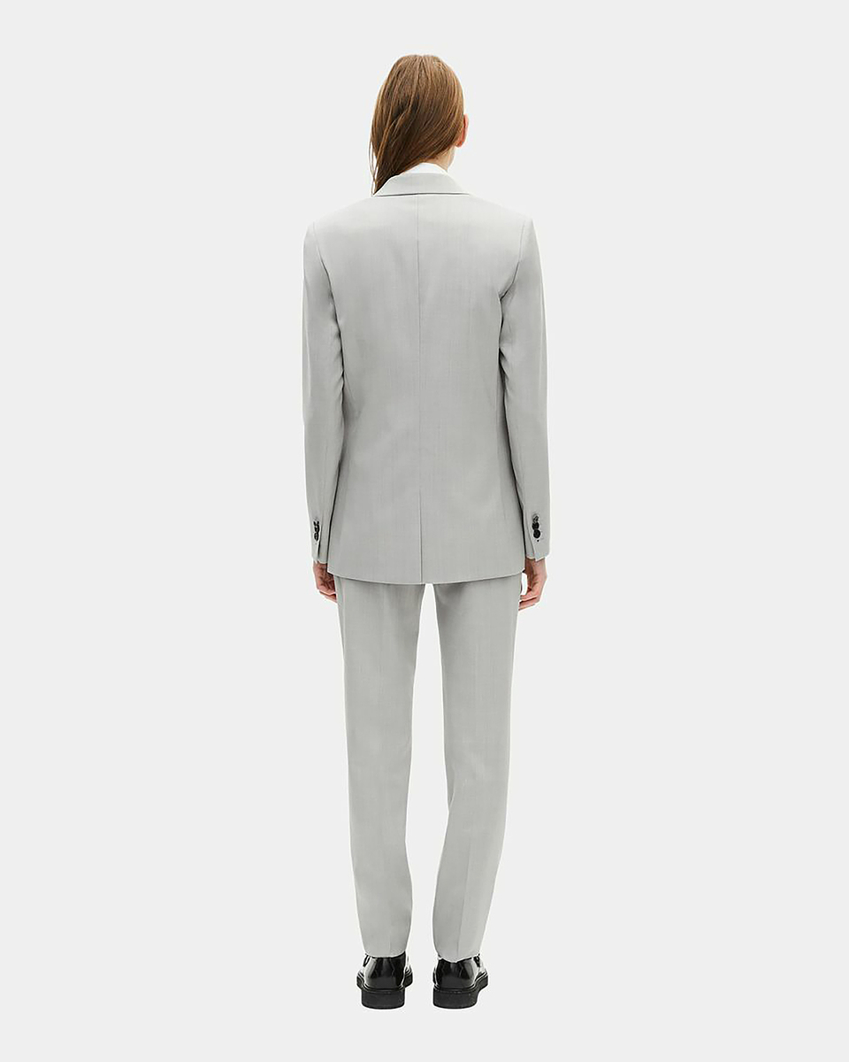 Grey single-breasted suit jacket