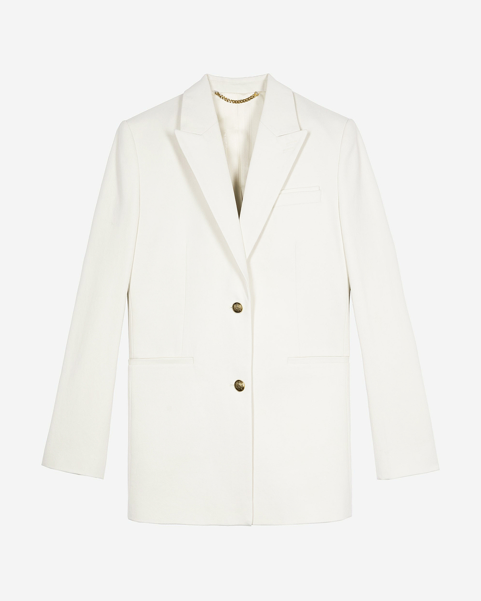 Ecru cotton tailored jacket