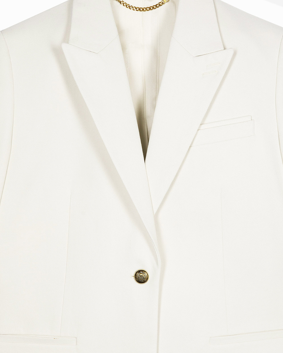 Ecru cotton tailored jacket