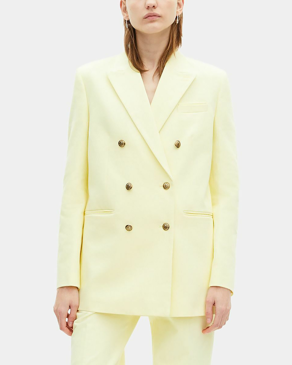 Yellow cotton suit jacket