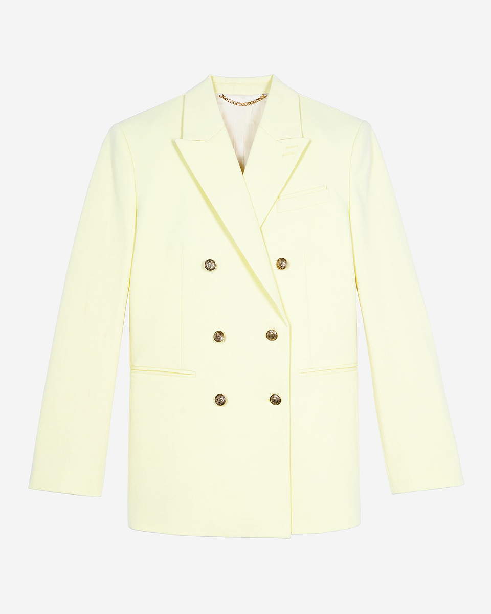 Yellow cotton suit jacket