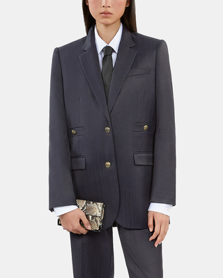 Navy blue suit jacket