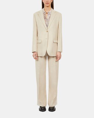 Ecru linen suit jacket