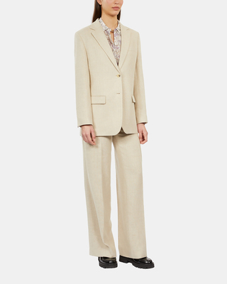 Ecru linen suit jacket